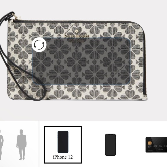 NWT Kate Spade Lucy Spade Flower Medium L-Zip Wristlet - Picture 5 of 8